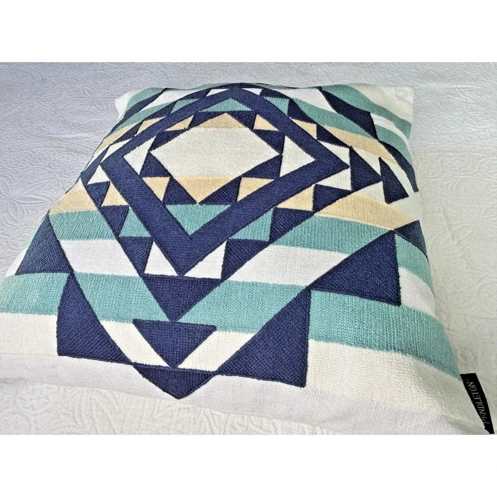 Pendleton 100% Cotton Covered Pillow Throws Qty 2 19x19